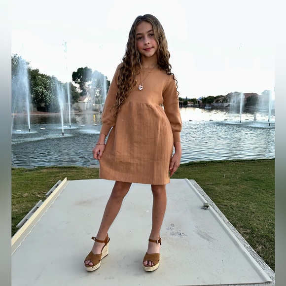 Tan Sweater Dress - Picture 2 of 3